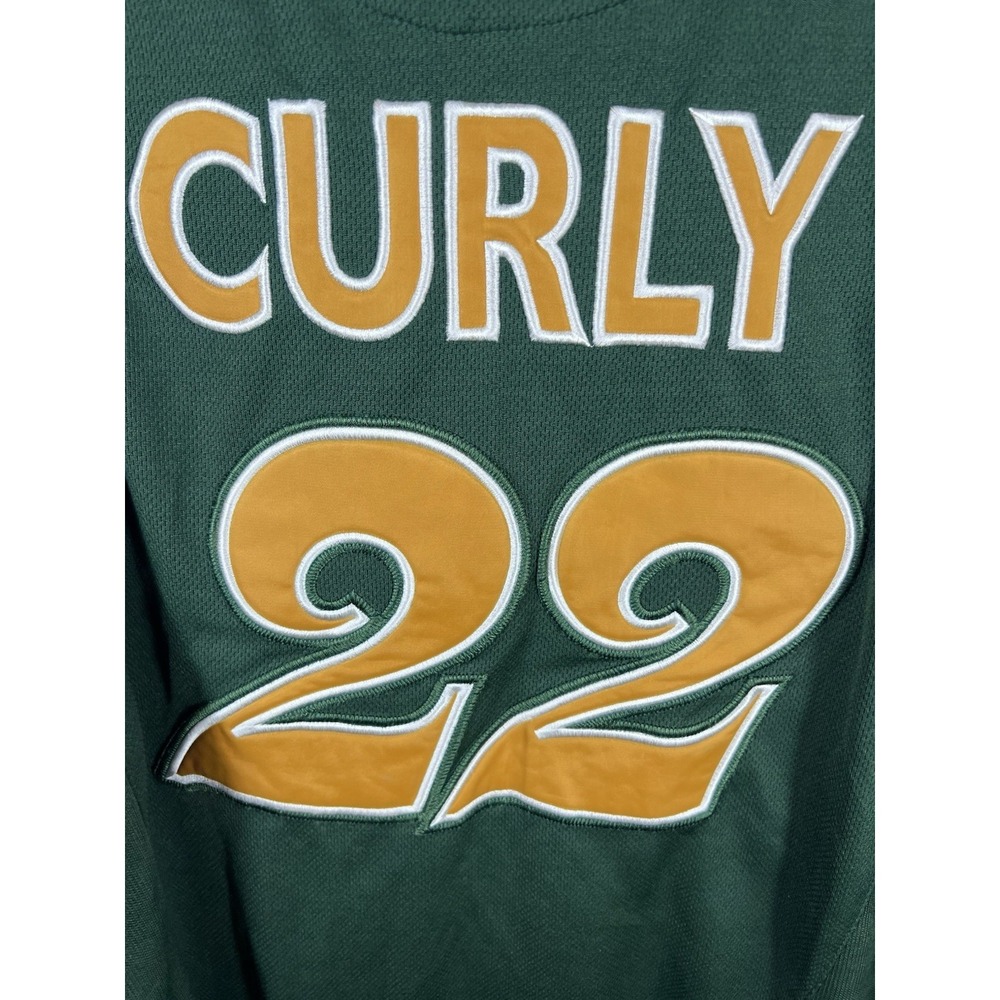 VTG Platinum FUBU Harlem Globetrotters Curly 22 Green… - Gem
